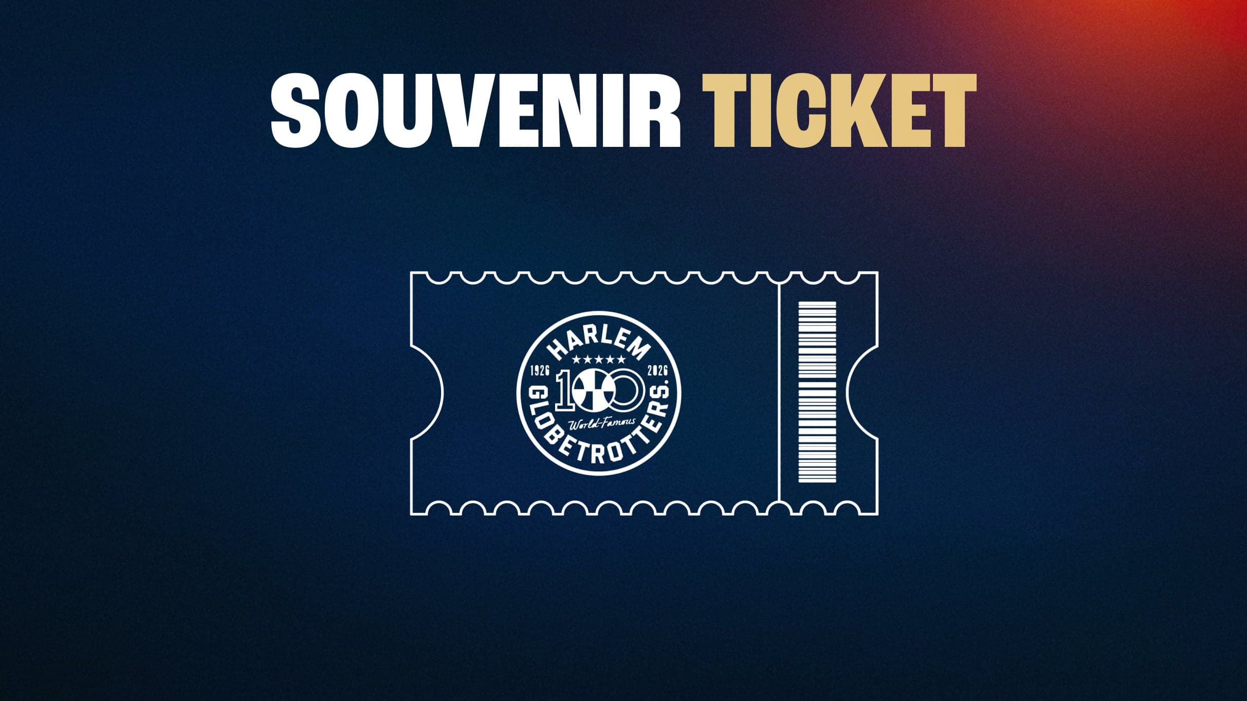 The Harlem Globetrotters 100 Year Tour Souvenir Ticket