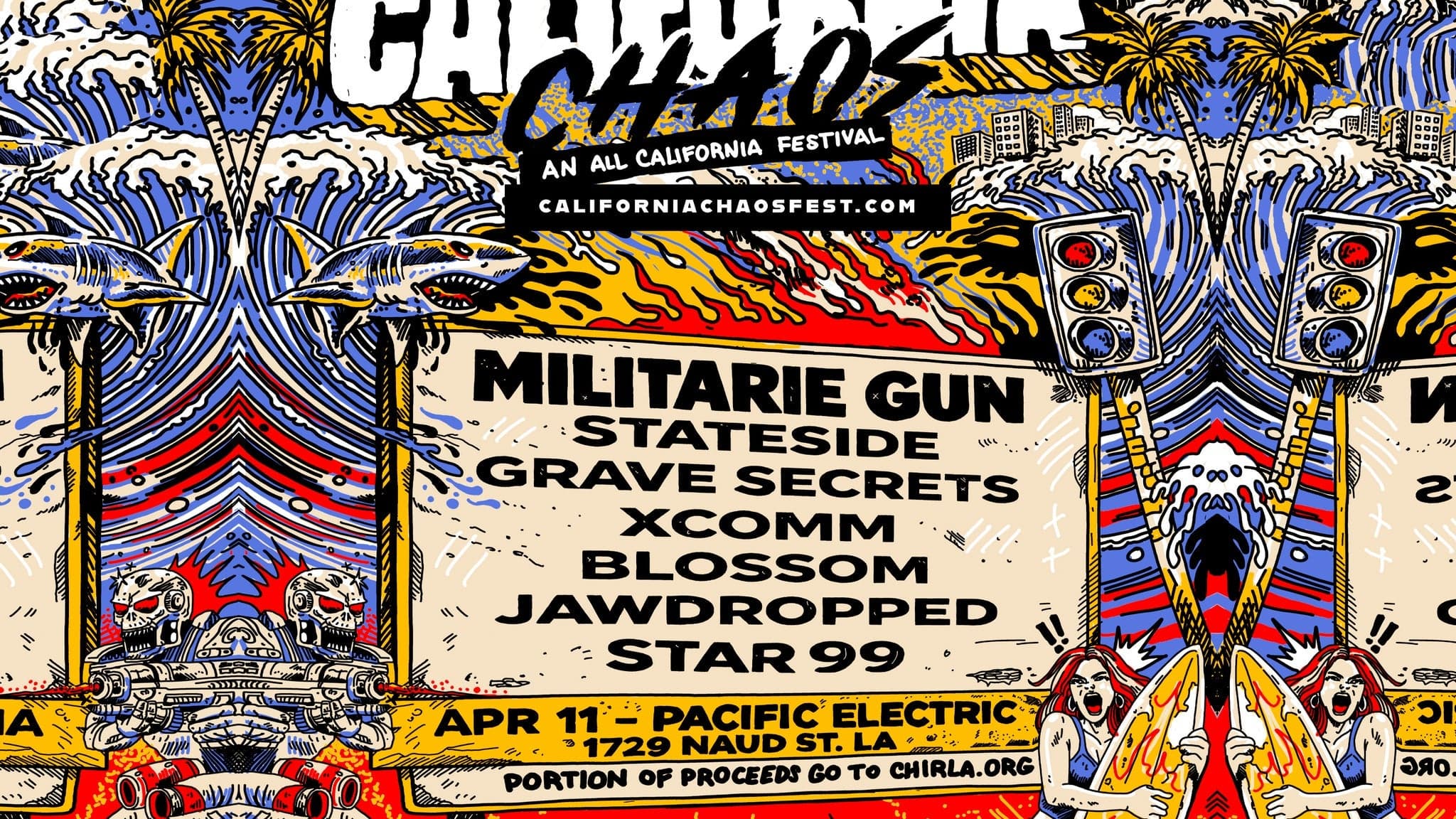 CALIFORNIA CHAOS w/ Militarie Gun, Stateside. Grave Secrets and more!